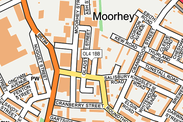 OL4 1BB map - OS OpenMap – Local (Ordnance Survey) OL4 1BB map - OS OpenMap – Local (Ordnance Survey)