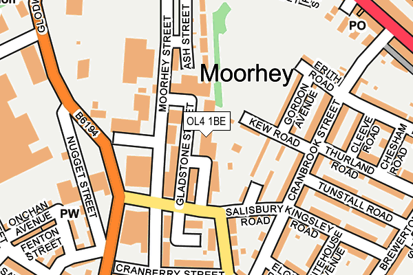 OL4 1BE map - OS OpenMap – Local (Ordnance Survey) OL4 1BE map - OS OpenMap – Local (Ordnance Survey)
