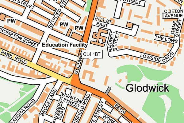 OL4 1BT map - OS OpenMap – Local (Ordnance Survey) OL4 1BT map - OS OpenMap – Local (Ordnance Survey)