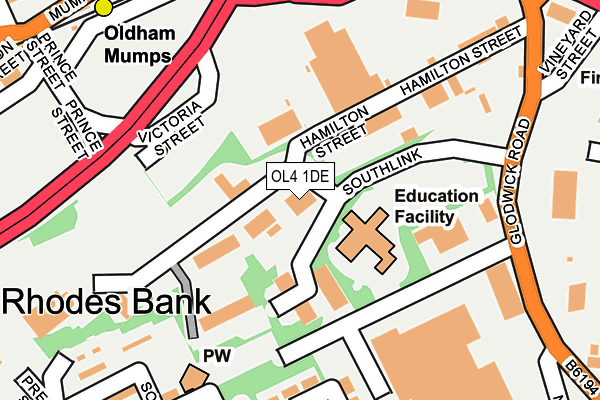 OL4 1DE map - OS OpenMap – Local (Ordnance Survey) OL4 1DE map - OS OpenMap – Local (Ordnance Survey)