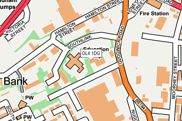 OL4 1DG map - OS OpenMap – Local (Ordnance Survey) OL4 1DG map - OS OpenMap – Local (Ordnance Survey)