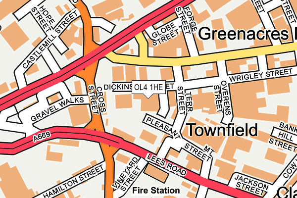 OL4 1HE map - OS OpenMap – Local (Ordnance Survey) OL4 1HE map - OS OpenMap – Local (Ordnance Survey)