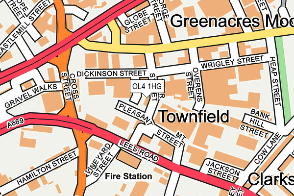 OL4 1HG map - OS OpenMap – Local (Ordnance Survey)
