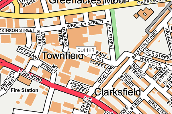OL4 1HR map - OS OpenMap – Local (Ordnance Survey)