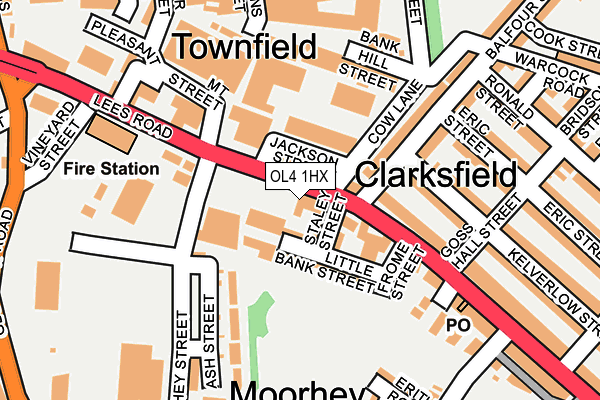 OL4 1HX map - OS OpenMap – Local (Ordnance Survey)