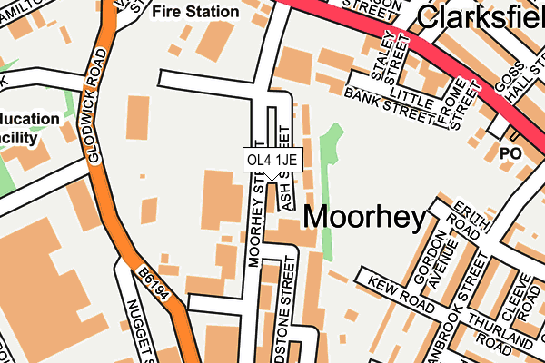 OL4 1JE map - OS OpenMap – Local (Ordnance Survey) OL4 1JE map - OS OpenMap – Local (Ordnance Survey)