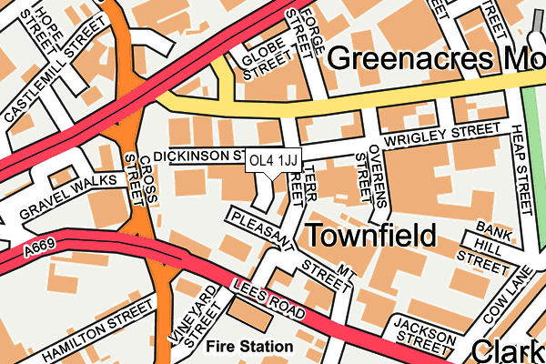 OL4 1JJ map - OS OpenMap – Local (Ordnance Survey) OL4 1JJ map - OS OpenMap – Local (Ordnance Survey)