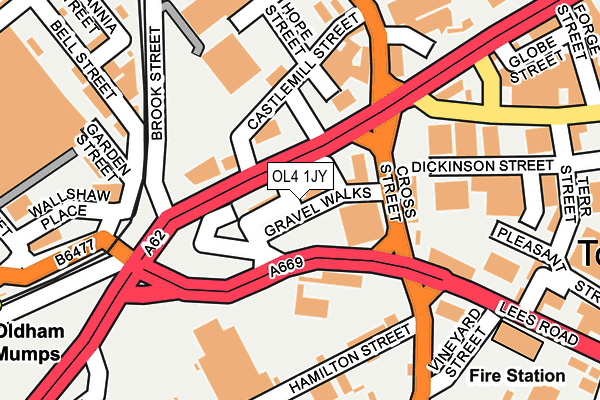 OL4 1JY map - OS OpenMap – Local (Ordnance Survey) OL4 1JY map - OS OpenMap – Local (Ordnance Survey)