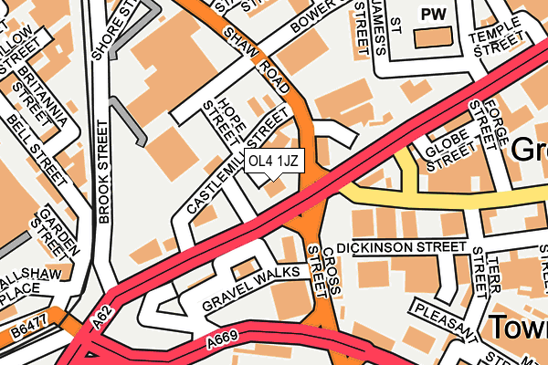 OL4 1JZ map - OS OpenMap – Local (Ordnance Survey) OL4 1JZ map - OS OpenMap – Local (Ordnance Survey)