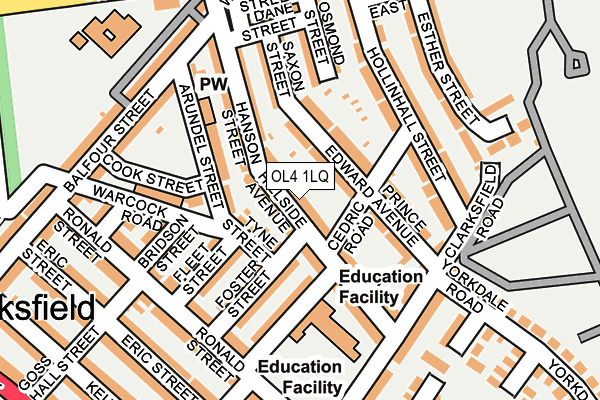 OL4 1LQ map - OS OpenMap – Local (Ordnance Survey) OL4 1LQ map - OS OpenMap – Local (Ordnance Survey)