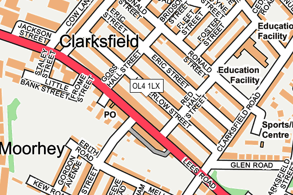 OL4 1LX map - OS OpenMap – Local (Ordnance Survey) OL4 1LX map - OS OpenMap – Local (Ordnance Survey)