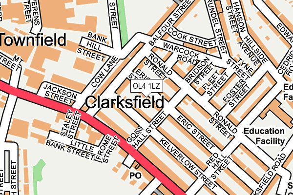 OL4 1LZ map - OS OpenMap – Local (Ordnance Survey) OL4 1LZ map - OS OpenMap – Local (Ordnance Survey)