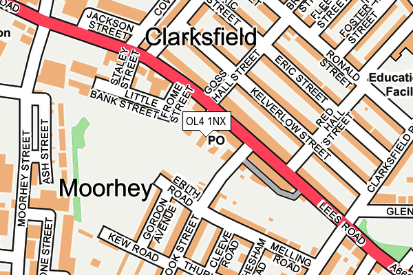 OL4 1NX map - OS OpenMap – Local (Ordnance Survey) OL4 1NX map - OS OpenMap – Local (Ordnance Survey)