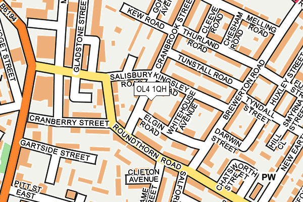 OL4 1QH map - OS OpenMap – Local (Ordnance Survey) OL4 1QH map - OS OpenMap – Local (Ordnance Survey)