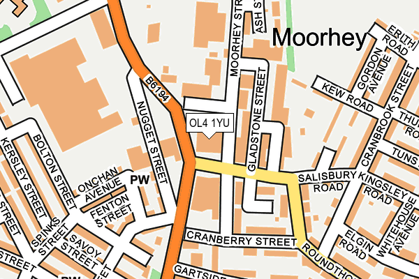 OL4 1YU map - OS OpenMap – Local (Ordnance Survey) OL4 1YU map - OS OpenMap – Local (Ordnance Survey)