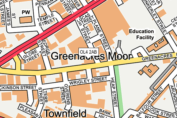 OL4 2AB map - OS OpenMap – Local (Ordnance Survey) OL4 2AB map - OS OpenMap – Local (Ordnance Survey)