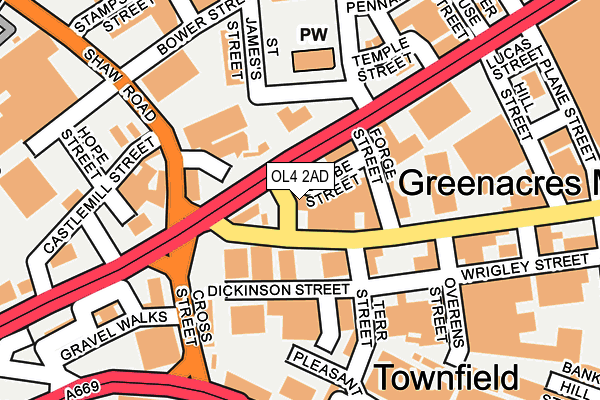 OL4 2AD map - OS OpenMap – Local (Ordnance Survey) OL4 2AD map - OS OpenMap – Local (Ordnance Survey)