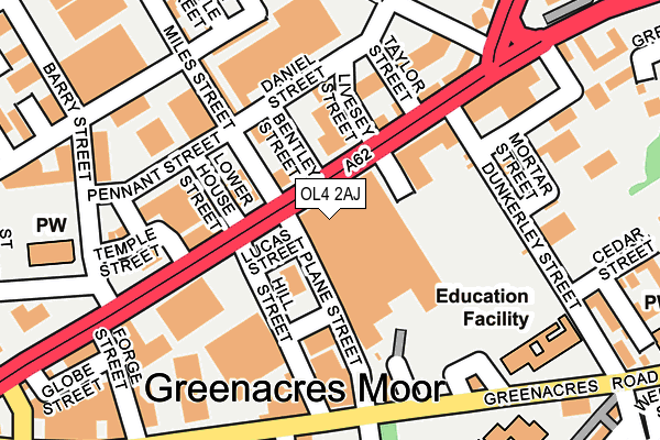 OL4 2AJ map - OS OpenMap – Local (Ordnance Survey) OL4 2AJ map - OS OpenMap – Local (Ordnance Survey)