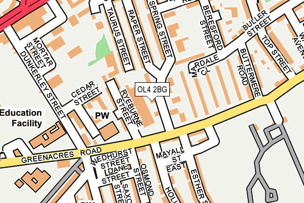 OL4 2BG map - OS OpenMap – Local (Ordnance Survey) OL4 2BG map - OS OpenMap – Local (Ordnance Survey)