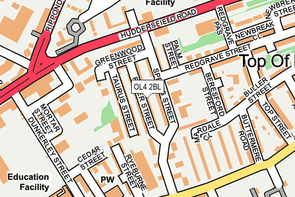 OL4 2BL map - OS OpenMap – Local (Ordnance Survey) OL4 2BL map - OS OpenMap – Local (Ordnance Survey)