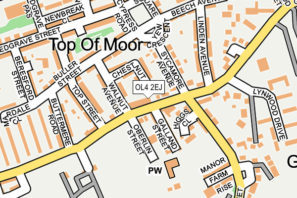 OL4 2EJ map - OS OpenMap – Local (Ordnance Survey) OL4 2EJ map - OS OpenMap – Local (Ordnance Survey)