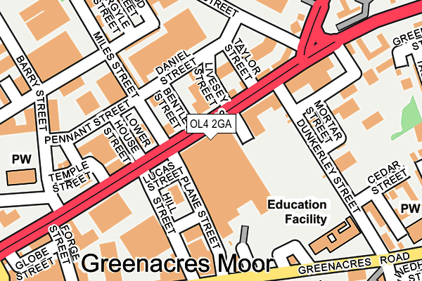 OL4 2GA map - OS OpenMap – Local (Ordnance Survey) OL4 2GA map - OS OpenMap – Local (Ordnance Survey)