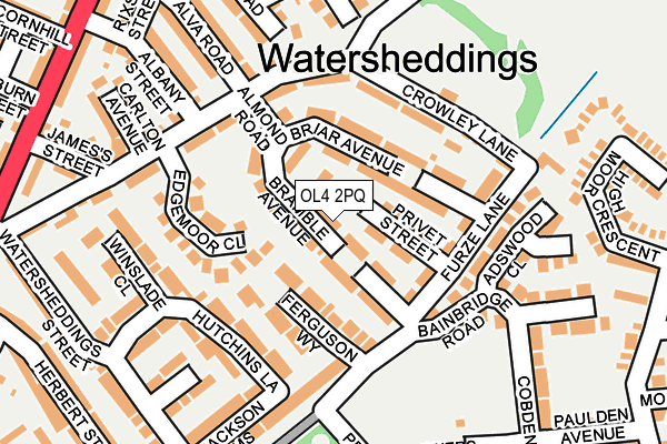 OL4 2PQ map - OS OpenMap – Local (Ordnance Survey) OL4 2PQ map - OS OpenMap – Local (Ordnance Survey)