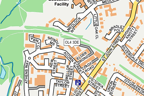 OL4 3DE map - OS OpenMap – Local (Ordnance Survey) OL4 3DE map - OS OpenMap – Local (Ordnance Survey)