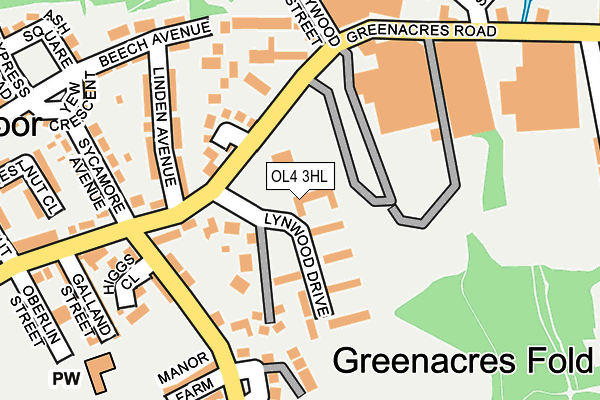 OL4 3HL map - OS OpenMap – Local (Ordnance Survey) OL4 3HL map - OS OpenMap – Local (Ordnance Survey)