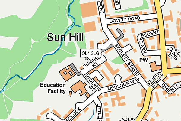 OL4 3LG map - OS OpenMap – Local (Ordnance Survey) OL4 3LG map - OS OpenMap – Local (Ordnance Survey)