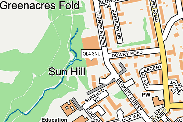 OL4 3NU map - OS OpenMap – Local (Ordnance Survey) OL4 3NU map - OS OpenMap – Local (Ordnance Survey)