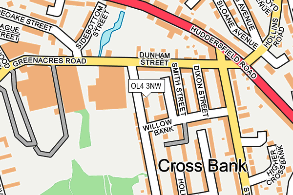 OL4 3NW map - OS OpenMap – Local (Ordnance Survey)