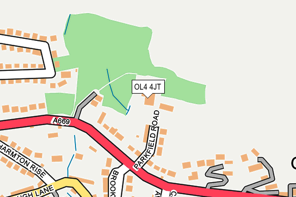 OL4 4JT map - OS OpenMap – Local (Ordnance Survey) OL4 4JT map - OS OpenMap – Local (Ordnance Survey)