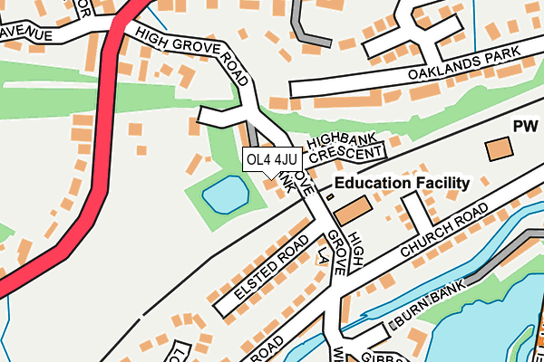 OL4 4JU map - OS OpenMap – Local (Ordnance Survey) OL4 4JU map - OS OpenMap – Local (Ordnance Survey)