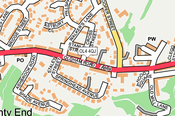 OL4 4QJ map - OS OpenMap – Local (Ordnance Survey) OL4 4QJ map - OS OpenMap – Local (Ordnance Survey)