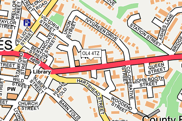 OL4 4TZ map - OS OpenMap – Local (Ordnance Survey) OL4 4TZ map - OS OpenMap – Local (Ordnance Survey)