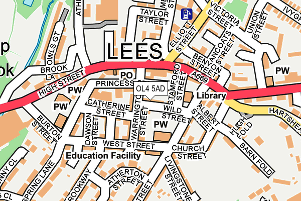OL4 5AD map - OS OpenMap – Local (Ordnance Survey) OL4 5AD map - OS OpenMap – Local (Ordnance Survey)