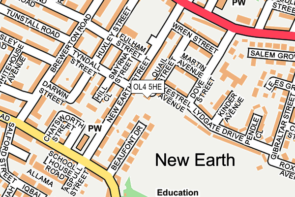 OL4 5HE map - OS OpenMap – Local (Ordnance Survey) OL4 5HE map - OS OpenMap – Local (Ordnance Survey)