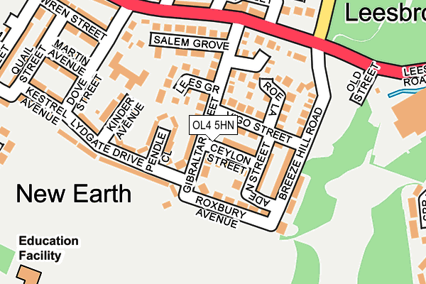 OL4 5HN map - OS OpenMap – Local (Ordnance Survey) OL4 5HN map - OS OpenMap – Local (Ordnance Survey)