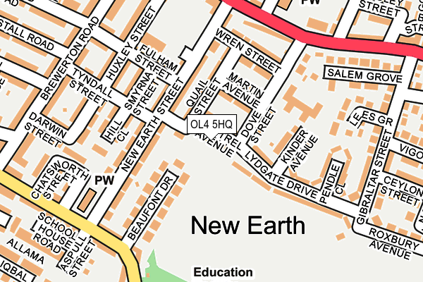 OL4 5HQ map - OS OpenMap – Local (Ordnance Survey) OL4 5HQ map - OS OpenMap – Local (Ordnance Survey)