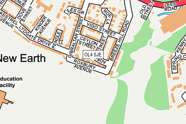 OL4 5JE map - OS OpenMap – Local (Ordnance Survey) OL4 5JE map - OS OpenMap – Local (Ordnance Survey)