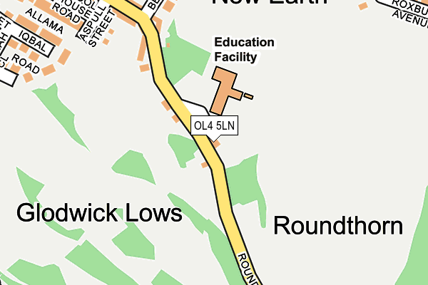 OL4 5LN map - OS OpenMap – Local (Ordnance Survey) OL4 5LN map - OS OpenMap – Local (Ordnance Survey)