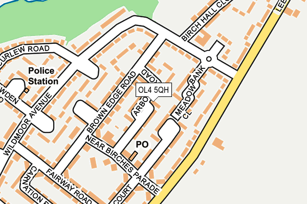 OL4 5QH map - OS OpenMap – Local (Ordnance Survey) OL4 5QH map - OS OpenMap – Local (Ordnance Survey)