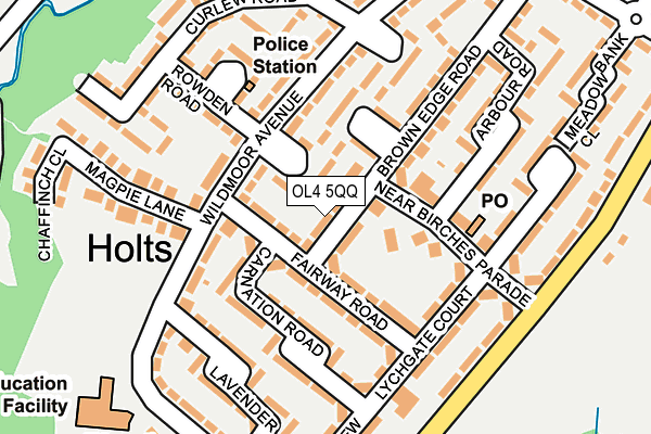 OL4 5QQ map - OS OpenMap – Local (Ordnance Survey) OL4 5QQ map - OS OpenMap – Local (Ordnance Survey)