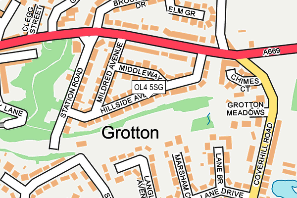 OL4 5SG map - OS OpenMap – Local (Ordnance Survey) OL4 5SG map - OS OpenMap – Local (Ordnance Survey)
