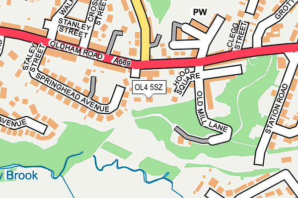 OL4 5SZ map - OS OpenMap – Local (Ordnance Survey) OL4 5SZ map - OS OpenMap – Local (Ordnance Survey)