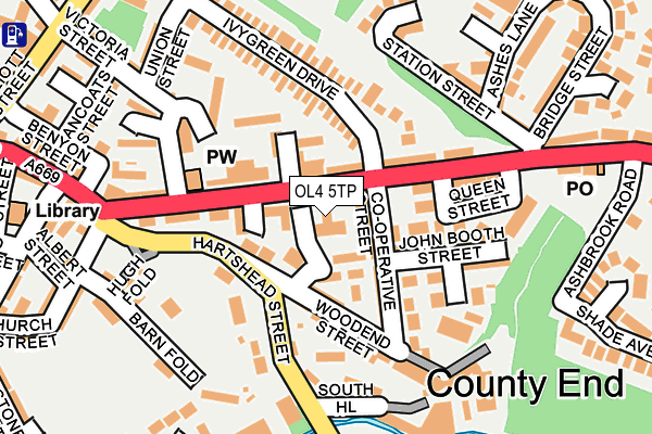 OL4 5TP map - OS OpenMap – Local (Ordnance Survey) OL4 5TP map - OS OpenMap – Local (Ordnance Survey)