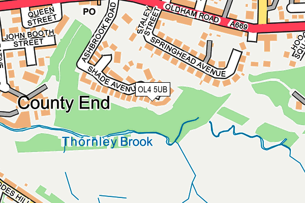 OL4 5UB map - OS OpenMap – Local (Ordnance Survey) OL4 5UB map - OS OpenMap – Local (Ordnance Survey)