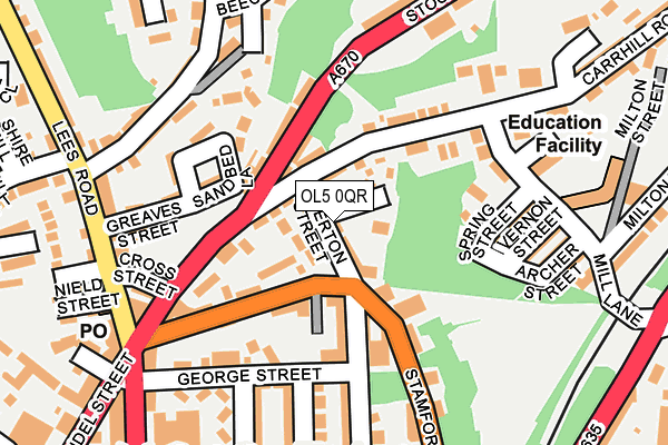 OL5 0QR map - OS OpenMap – Local (Ordnance Survey) OL5 0QR map - OS OpenMap – Local (Ordnance Survey)