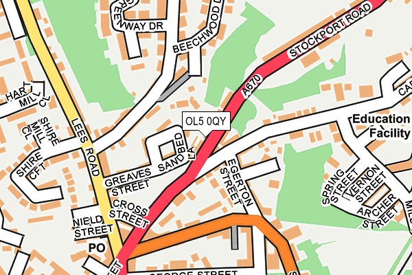 OL5 0QY map - OS OpenMap – Local (Ordnance Survey) OL5 0QY map - OS OpenMap – Local (Ordnance Survey)